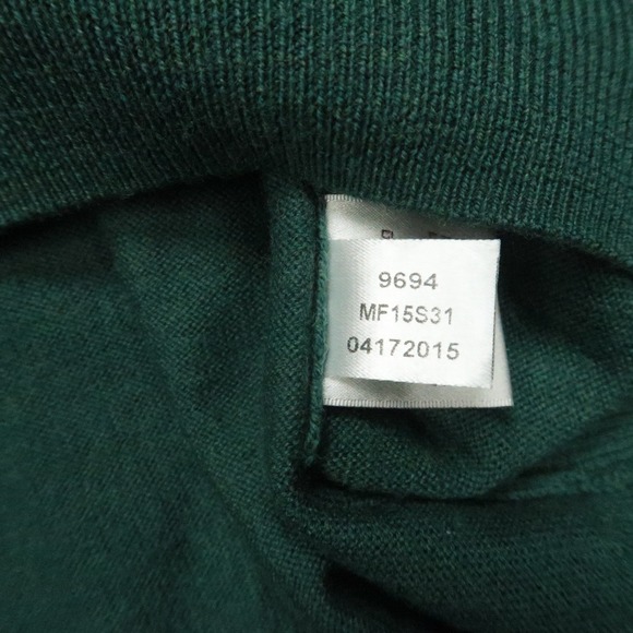Peter Millar Sweater Men Extra Large Green Merino Wool V Neck Tour Jumper XL - Picture 4 of 9